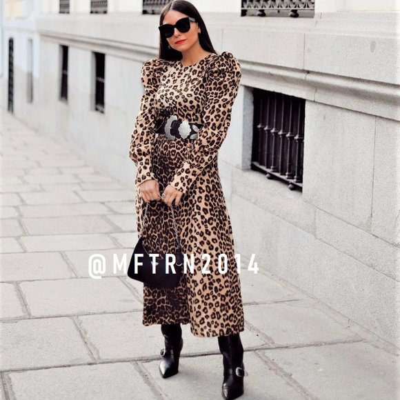Zara Dresses & Skirts - ZARA Leopard Print Midi Dress*